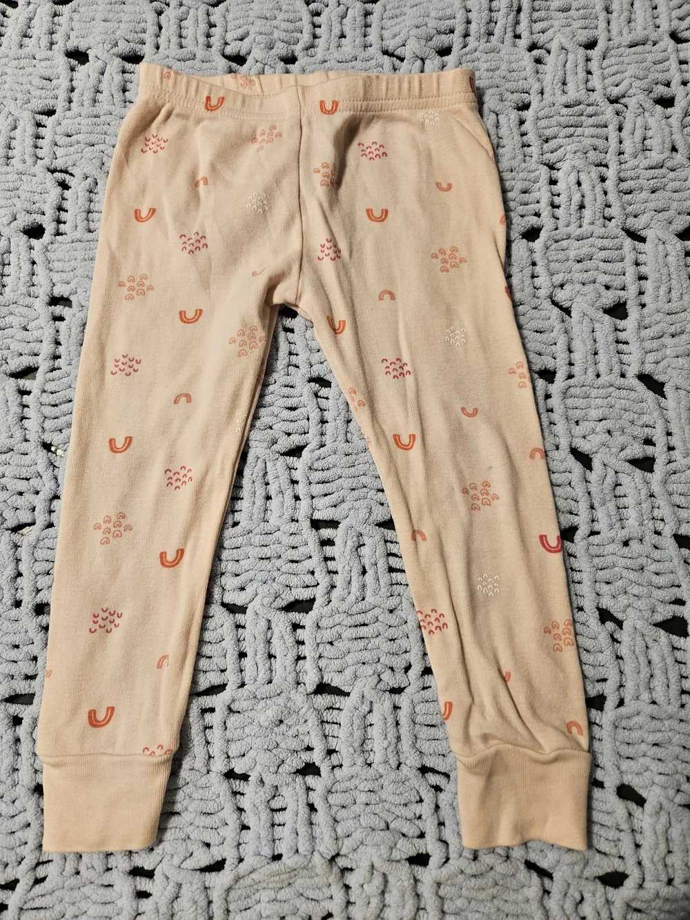 Kids Bottoms - Burgundy Leaf Print Leggings (4-Pack)